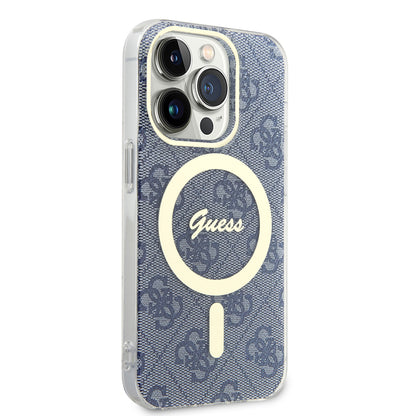 Θήκη MagSafe για Apple iPhone 15 Pro, Guess, IML 4G, Μπλε