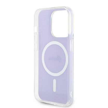 MagSafe Case for Apple iPhone 15 Pro, Guess, IML Iridescent, Purple