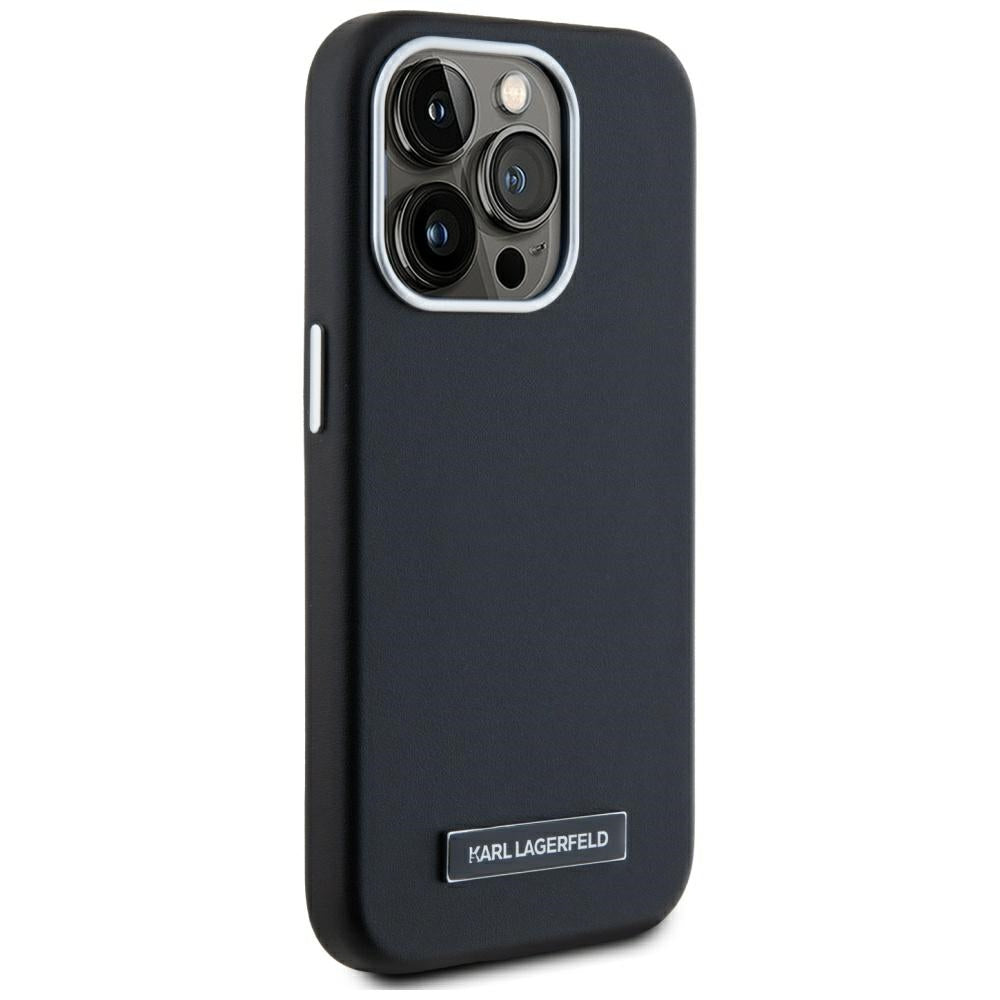 Θήκη MagSafe για Apple iPhone 15 Pro, Karl Lagerfeld, FW Metal Plate, Μαύρη