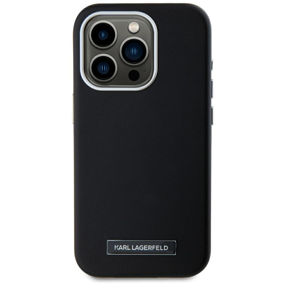 Θήκη MagSafe για Apple iPhone 15 Pro, Karl Lagerfeld, FW Metal Plate, Μαύρη