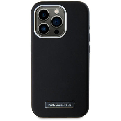 Θήκη MagSafe για Apple iPhone 15 Pro, Karl Lagerfeld, FW Metal Plate, Μαύρη