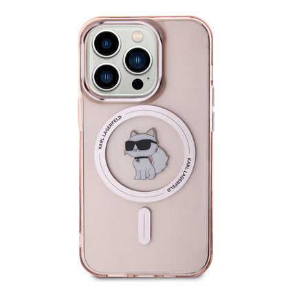 Θήκη MagSafe για Apple iPhone 15 Pro, Karl Lagerfeld, IML Choupette, Ροζ