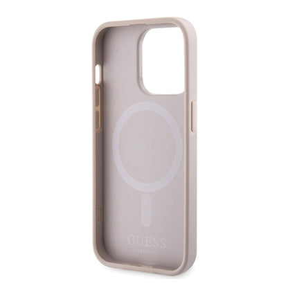 Θήκη MagSafe για Apple iPhone 15 Pro Max, Guess, 4G Printed Stripes, Ροζ