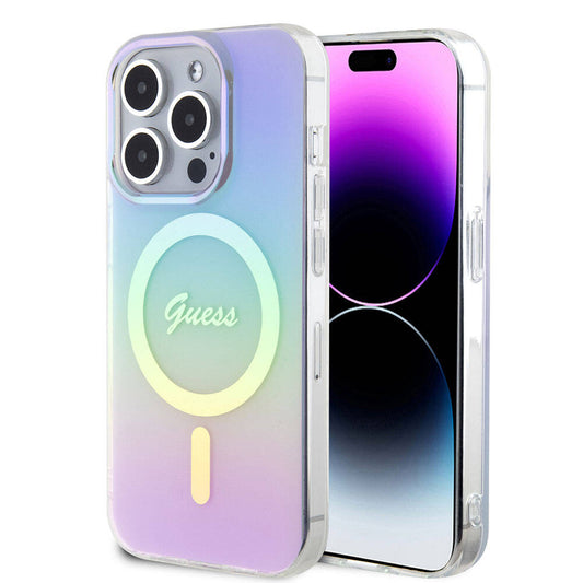 Θήκη MagSafe για Apple iPhone 15 Pro Max, Guess, IML Iridescent, Μωβ