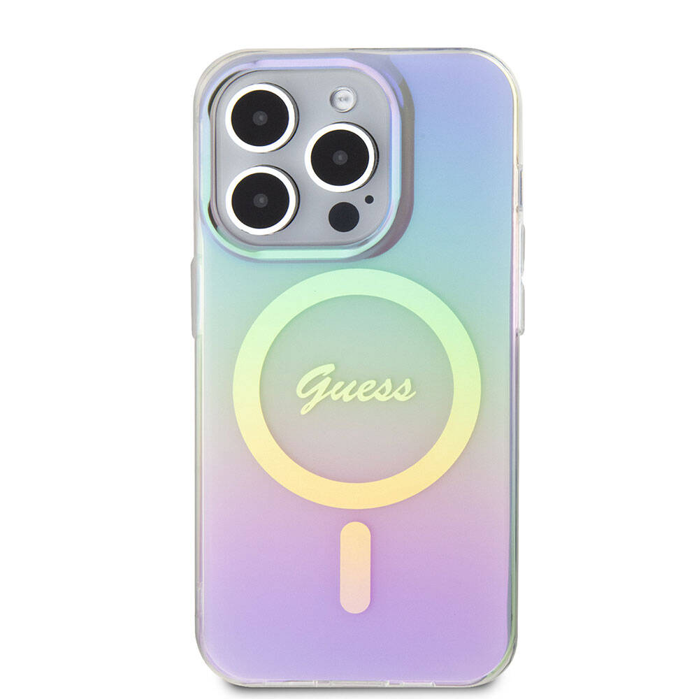 Θήκη MagSafe για Apple iPhone 15 Pro Max, Guess, IML Iridescent, Μωβ