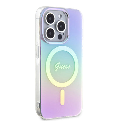 Θήκη MagSafe για Apple iPhone 15 Pro Max, Guess, IML Iridescent, Μωβ