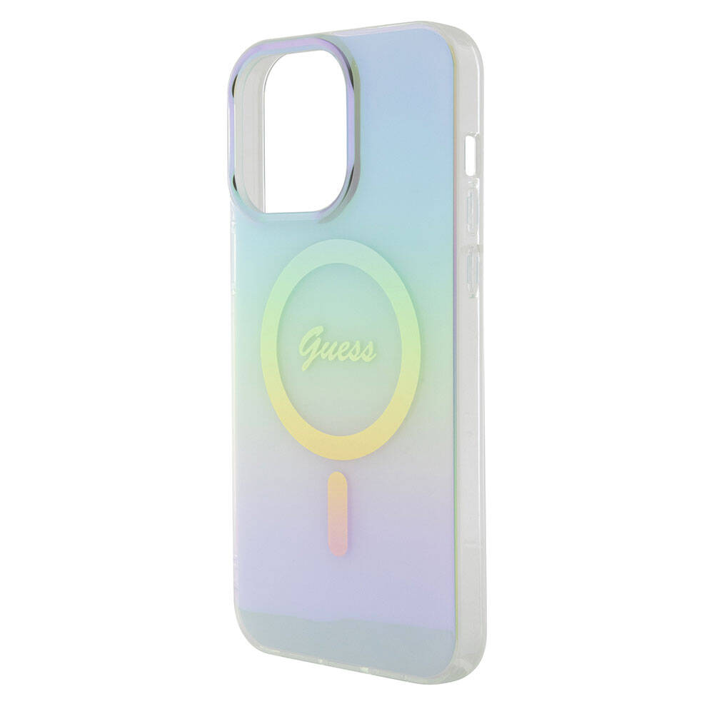 Θήκη MagSafe για Apple iPhone 15 Pro Max, Guess, IML Iridescent, Τυρκουάζ