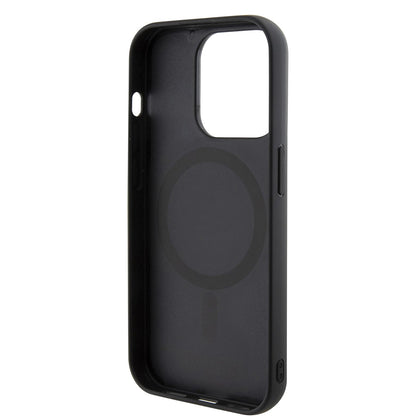 MagSafe Case for Apple iPhone 15 Pro Max, Guess, PU G Cube, Black