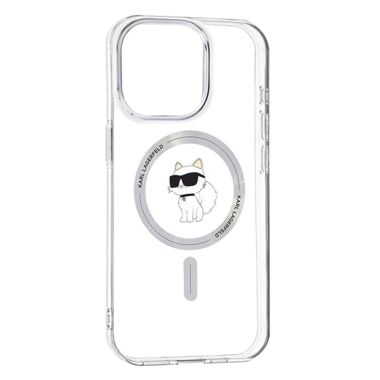 Θήκη MagSafe για Apple iPhone 15 Pro Max, Karl Lagerfeld, IML Choupette, Διάφανη