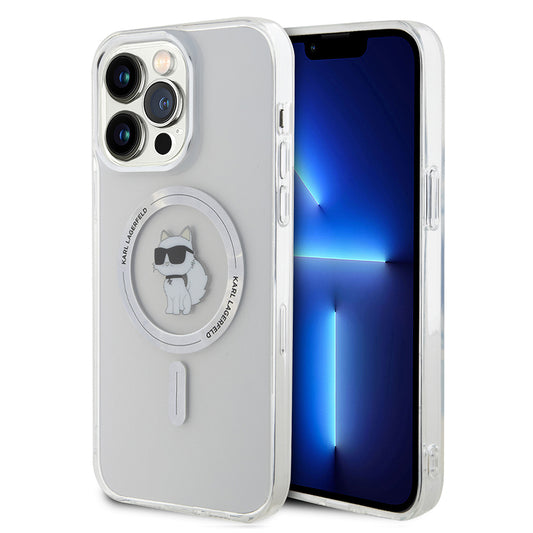 Θήκη MagSafe για Apple iPhone 15 Pro Max, Karl Lagerfeld, IML Choupette, Διάφανη