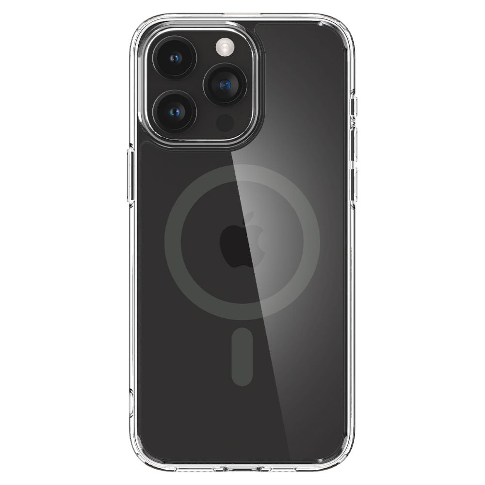 MagSafe Case for Apple iPhone 15 Pro Max, Spigen, Ultra Hybrid Carbon, Transparent