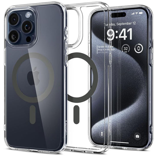 Θήκη MagSafe για Apple iPhone 15 Pro Max, Spigen, Ultra Hybrid, Μαύρη ACS06577