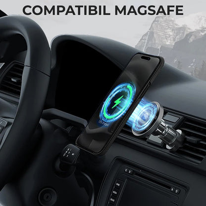 Θήκη MagSafe για Apple iPhone 15 Pro Max, Techsuit, Αραμιδική Ίνα, Μαύρη