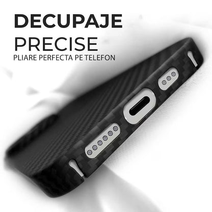 Θήκη MagSafe για Apple iPhone 15 Pro Max, Techsuit, Αραμιδική Ίνα, Μαύρη