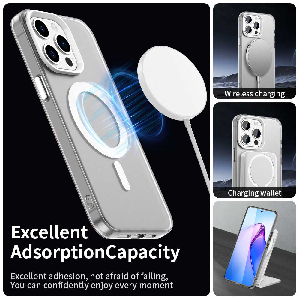 MagSafe Case for Apple iPhone 15 Pro Max, Techsuit, CandyCase, White