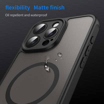 MagSafe Case for Apple iPhone 15 Pro Max, Techsuit, HaloFrost II, Black