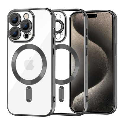 Θήκη MagSafe για Apple iPhone 15 Pro Max, Techsuit, Luxury Crystal, Μαύρο