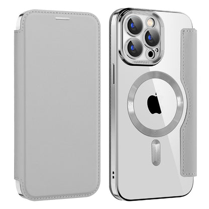 Θήκη MagSafe για Apple iPhone 15 Pro Max, Techsuit, SmartMag Book, Γκρι