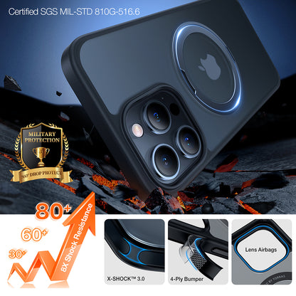 MagSafe Case for Apple iPhone 15 Pro Max, Torras, Ostand Pro, Black