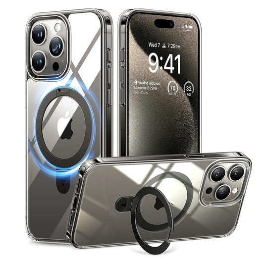 Θήκη MagSafe για Apple iPhone 15 Pro Max, Torras, Ostand, Διαφανής