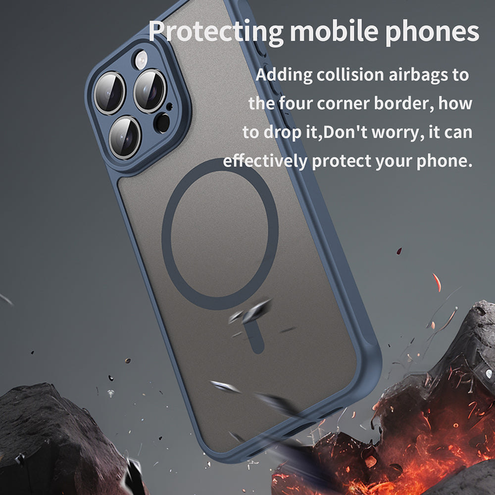Θήκη MagSafe για Apple iPhone 15 Pro, Techsuit, HaloFrost II, Μπλε Σκούρο