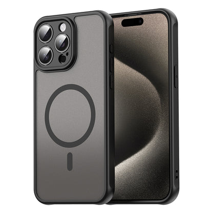 MagSafe Case for Apple iPhone 15 Pro, Techsuit, HaloFrost II, Black