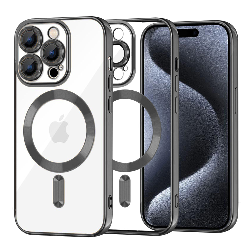 Θήκη MagSafe για Apple iPhone 15 Pro, Techsuit, Luxury Crystal, Μαύρο