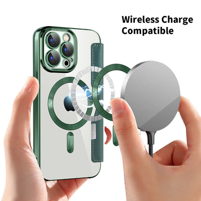 Θήκη MagSafe για Apple iPhone 15 Pro, Techsuit, SmartMag Book, Πράσινο