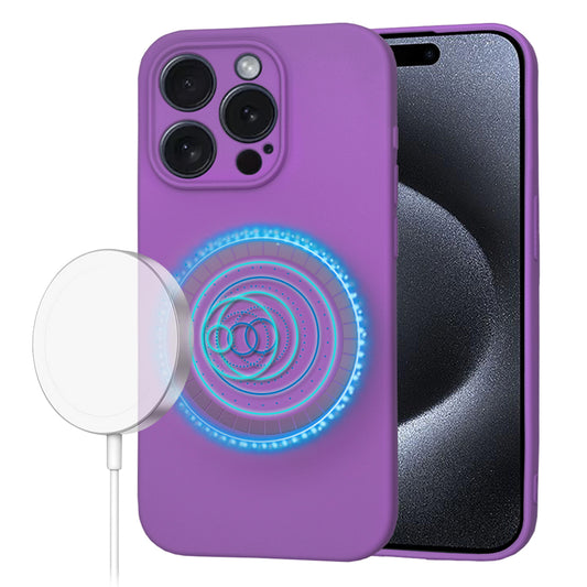 Θήκη MagSafe για Apple iPhone 15 Pro, Techsuit, SoftFlex, Μωβ
