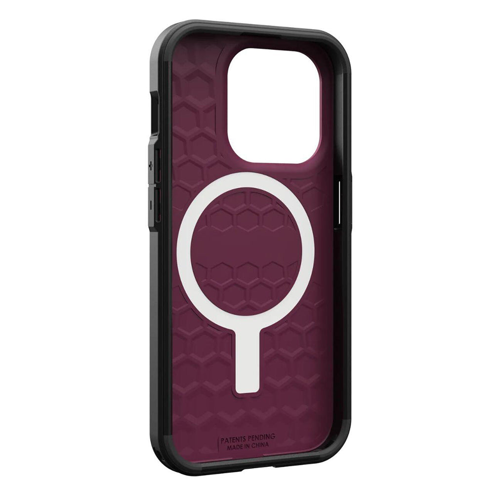 MagSafe Case for Apple iPhone 15 Pro, Urban Armor Gear, Civilian, Burgundy