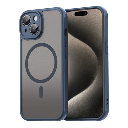 MagSafe Case for Apple iPhone 15, Techsuit, HaloFrost II, Navy Blue