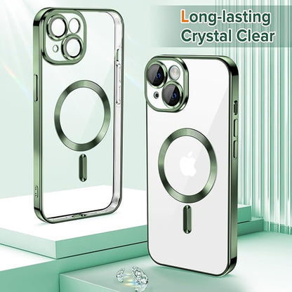 MagSafe Case for Apple iPhone 15, Techsuit, Luxury Crystal, Dark Green