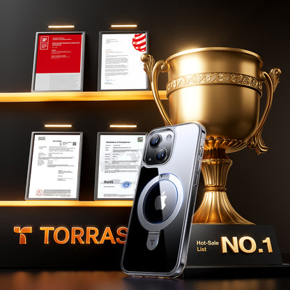 Θήκη MagSafe για Apple iPhone 15, Torras, Ostand, Διαφανής