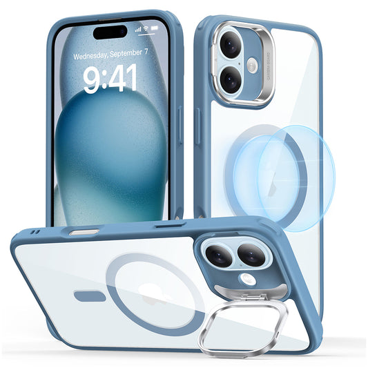 Θήκη MagSafe για Apple iPhone 16, ESR, Classic Hybrid Kickstand, Διάφανο Μπλε