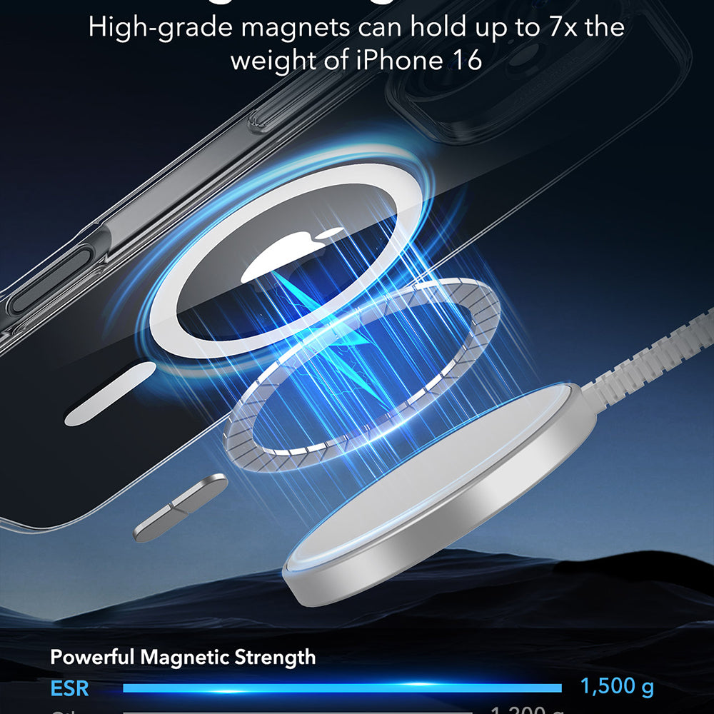 MagSafe Case for Apple iPhone 16, ESR, Classic Hybrid, Transparent