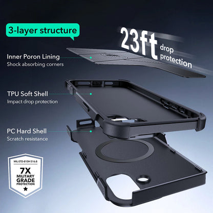 Θήκη MagSafe για Apple iPhone 16, ESR, Cyber Armor Kickstand, Πράσινη