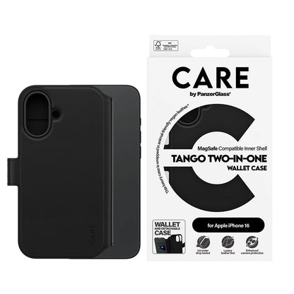 Θήκη MagSafe για Apple iPhone 16, PanzerGlass, Care Feature Tango Two-in-One, Μαύρη