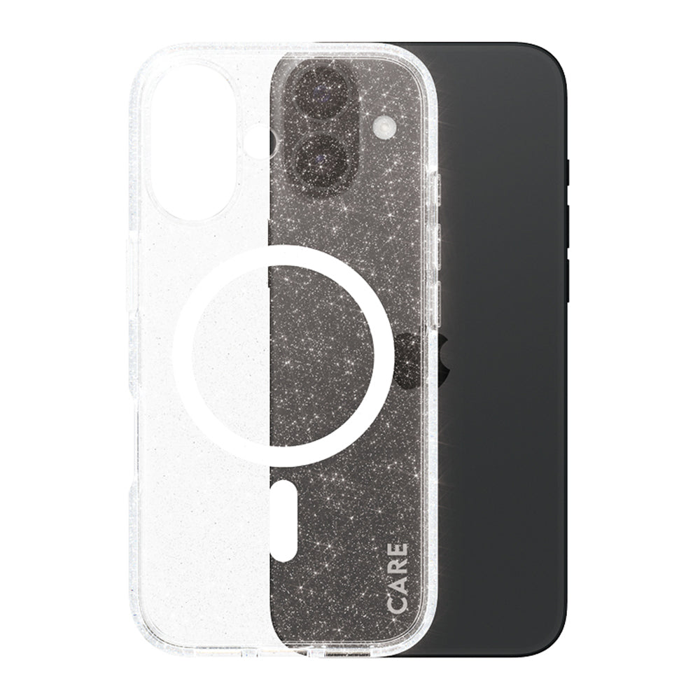 Θήκη MagSafe για Apple iPhone 16, PanzerGlass, Care Urban Combat Star Lit, Διαφανής Λευκή