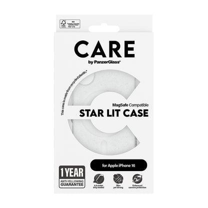 Θήκη MagSafe για Apple iPhone 16, PanzerGlass, Care Urban Combat Star Lit, Διαφανής Λευκή