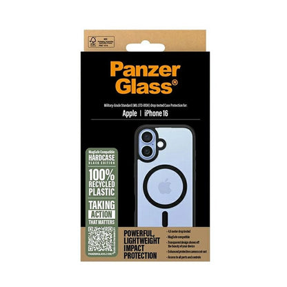 Θήκη MagSafe για Apple iPhone 16, PanzerGlass, Frame, Διαφανής Μαύρη