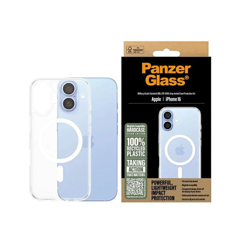 Θήκη MagSafe για Apple iPhone 16, PanzerGlass, HardCase, Διάφανη Λευκή