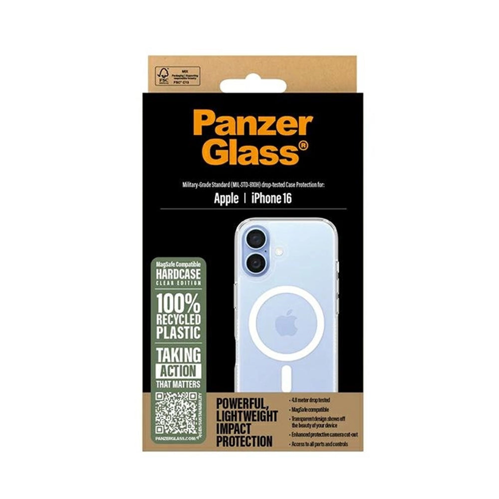 Θήκη MagSafe για Apple iPhone 16, PanzerGlass, HardCase, Διάφανη Λευκή