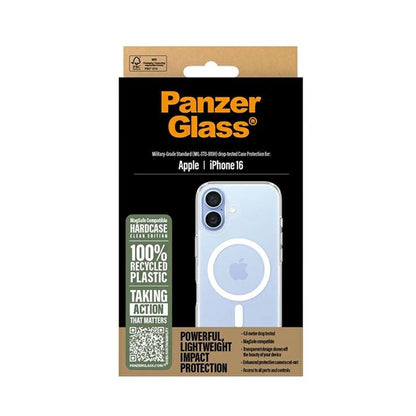 Θήκη MagSafe για Apple iPhone 16, PanzerGlass, HardCase, Διάφανη Λευκή