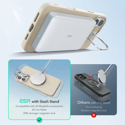 Θήκη MagSafe για Apple iPhone 16 Plus, ESR, Cloud Soft Kickstand, Κρεμ