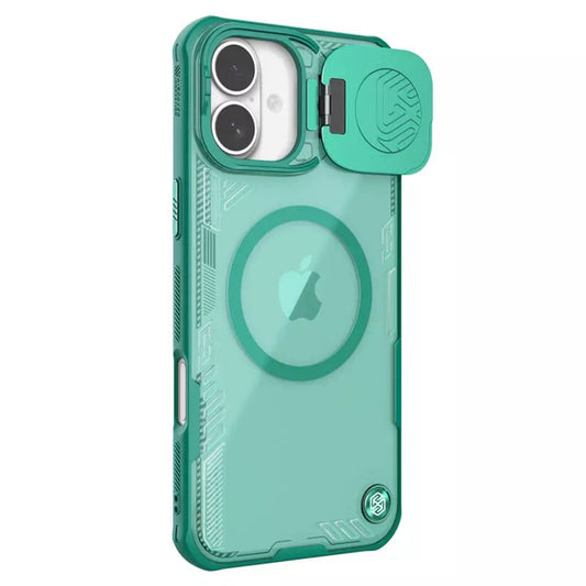 MagSafe Case for Apple iPhone 16 Plus, Nillkin, Iceblade Prop (w/o Camera Cutout), Green
