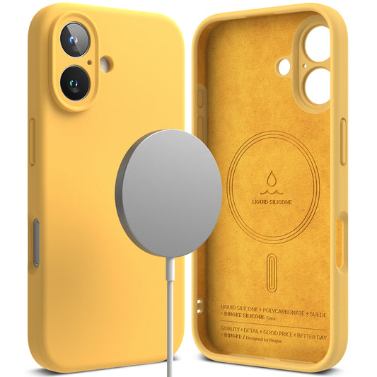 Θήκη MagSafe για Apple iPhone 16 Plus, Ringke, Σιλικόνη, Κίτρινη