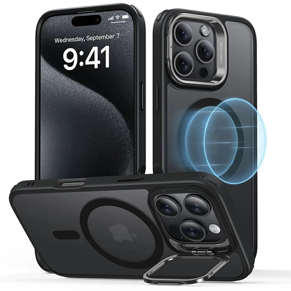 Θήκη MagSafe για Apple iPhone 16 Pro, ESR, Classic Hybrid Kickstand, Ματ Μαύρη
