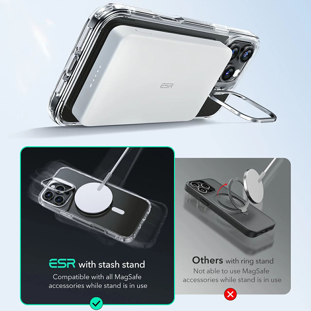Θήκη MagSafe για Apple iPhone 16 Pro, ESR, Classic Hybrid Kickstand, Ματ Μαύρη