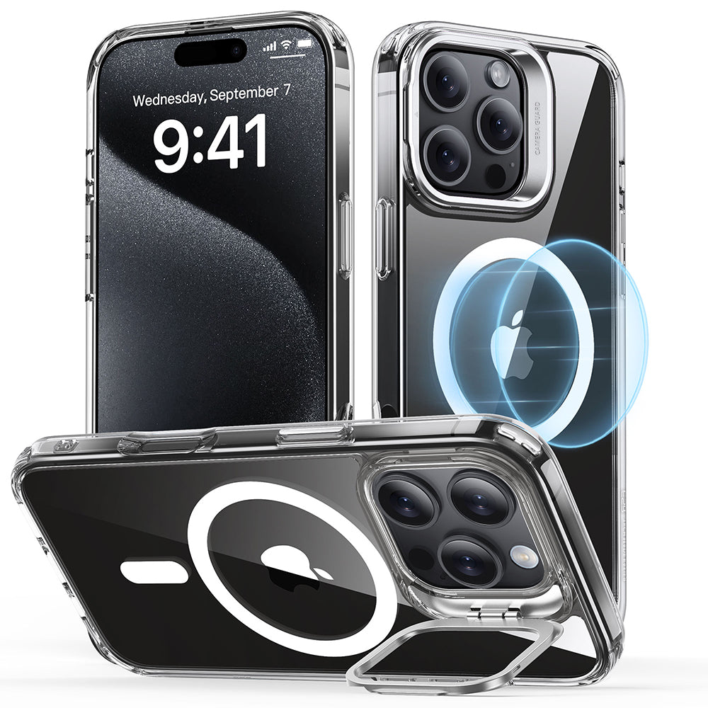 Θήκη MagSafe για Apple iPhone 16 Pro, ESR, Classic Hybrid Kickstand, Διάφανη