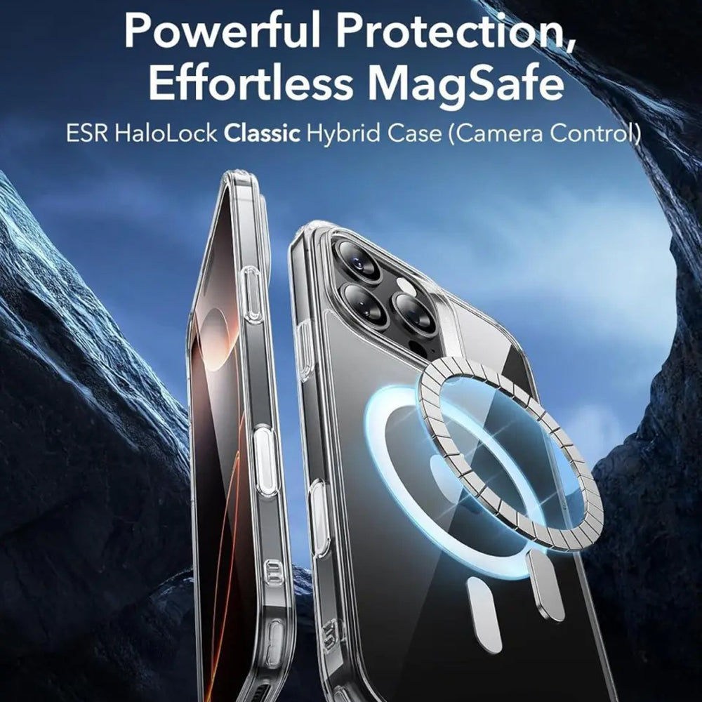 Θήκη MagSafe για Apple iPhone 16 Pro, ESR, Classic Hybrid Slide, Διάφανη Μαύρη